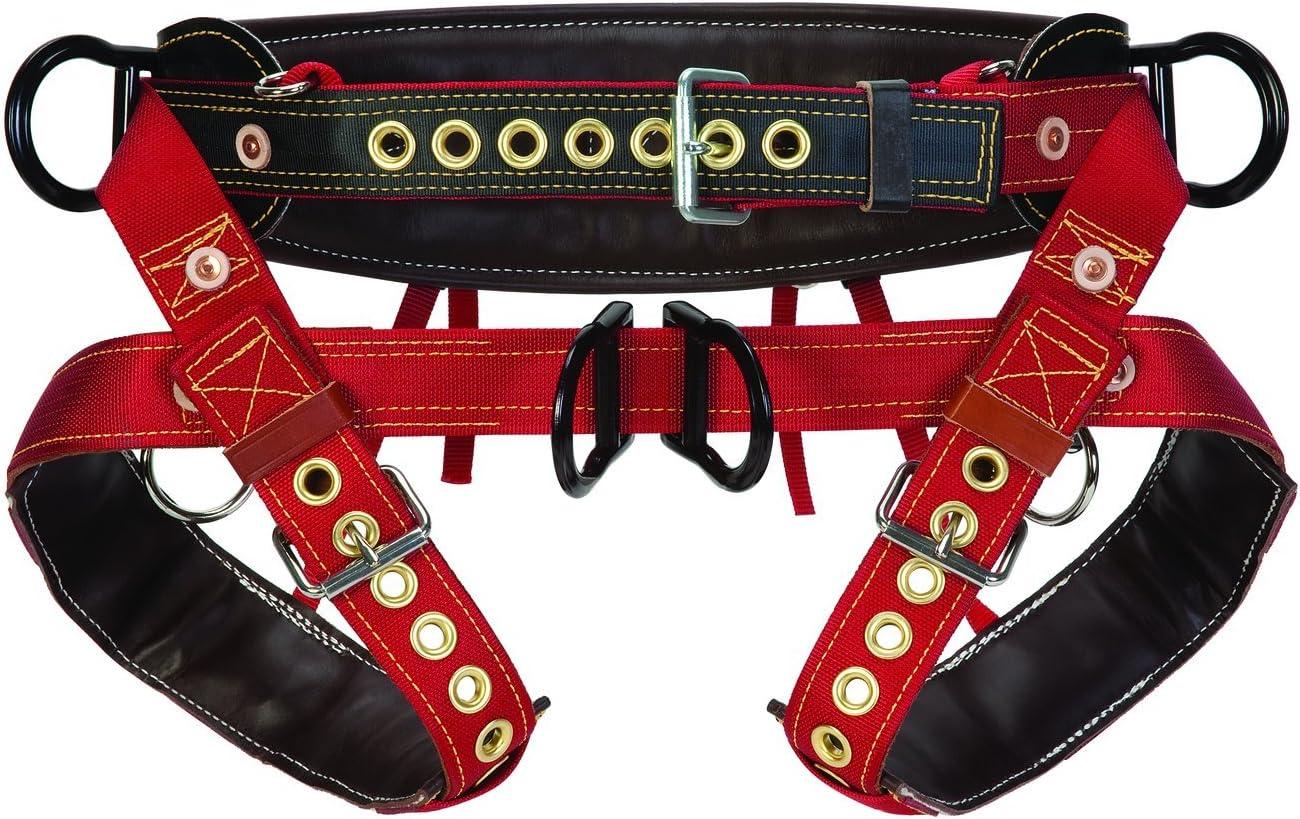 imageWeaver Leather WLC 560 2 Floating Dee with Padded Nylon Leg StrapsBrownRed