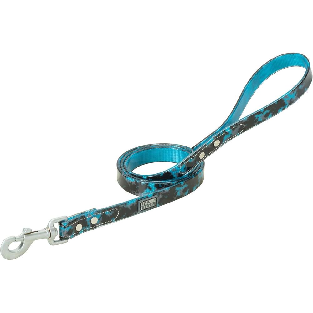 imageTerrain DOG Brahma Webb Dog Leash 34quot x 4 Blaze OrangeDigital Blue