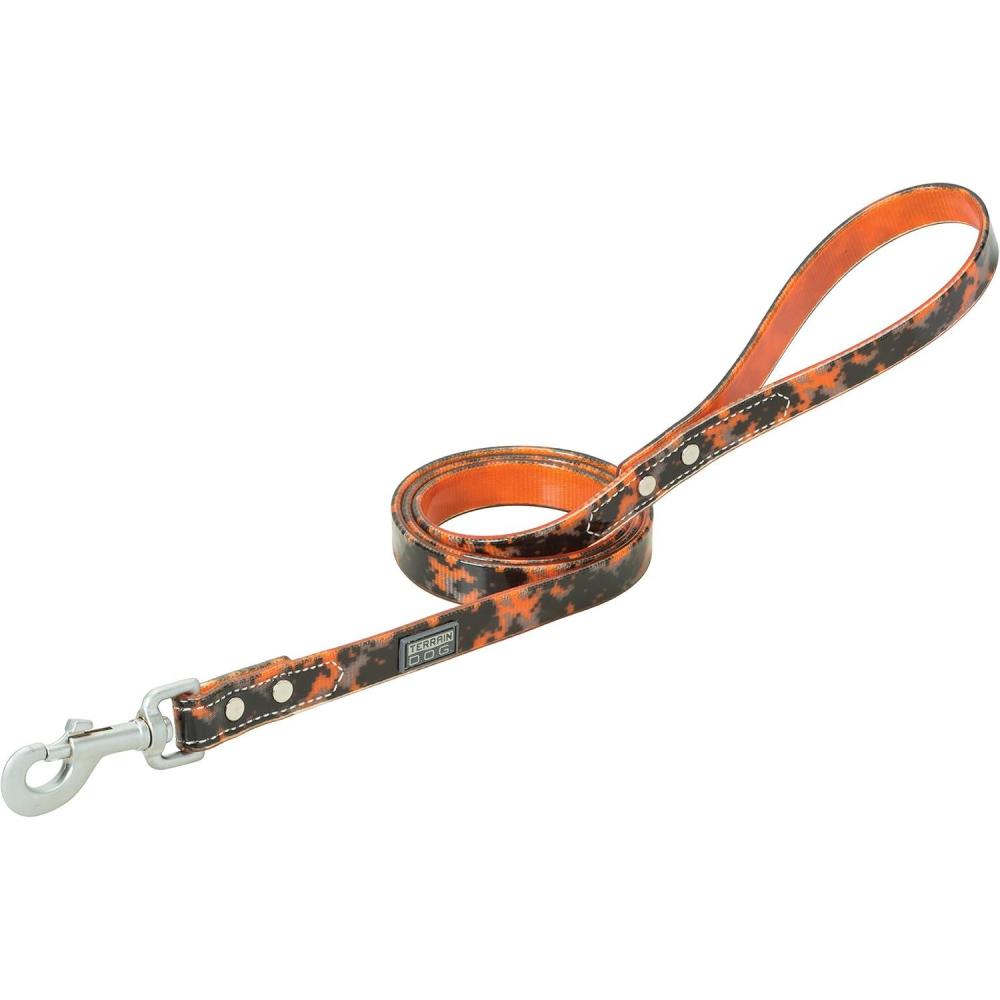 imageTerrain DOG Brahma Webb Dog Leash 34quot x 4 Blaze OrangeDigital Orange