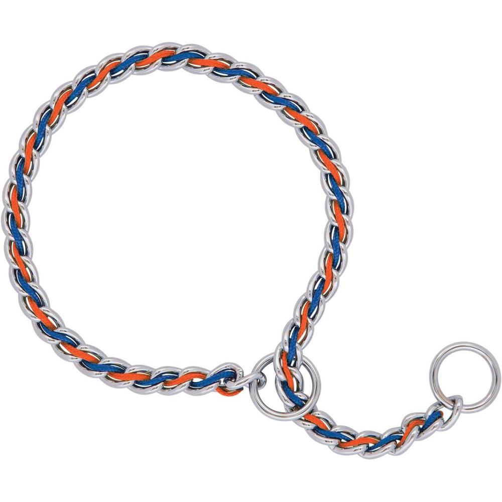 imageTerrain DOG Laced Chain Slip CollarBlueOrange