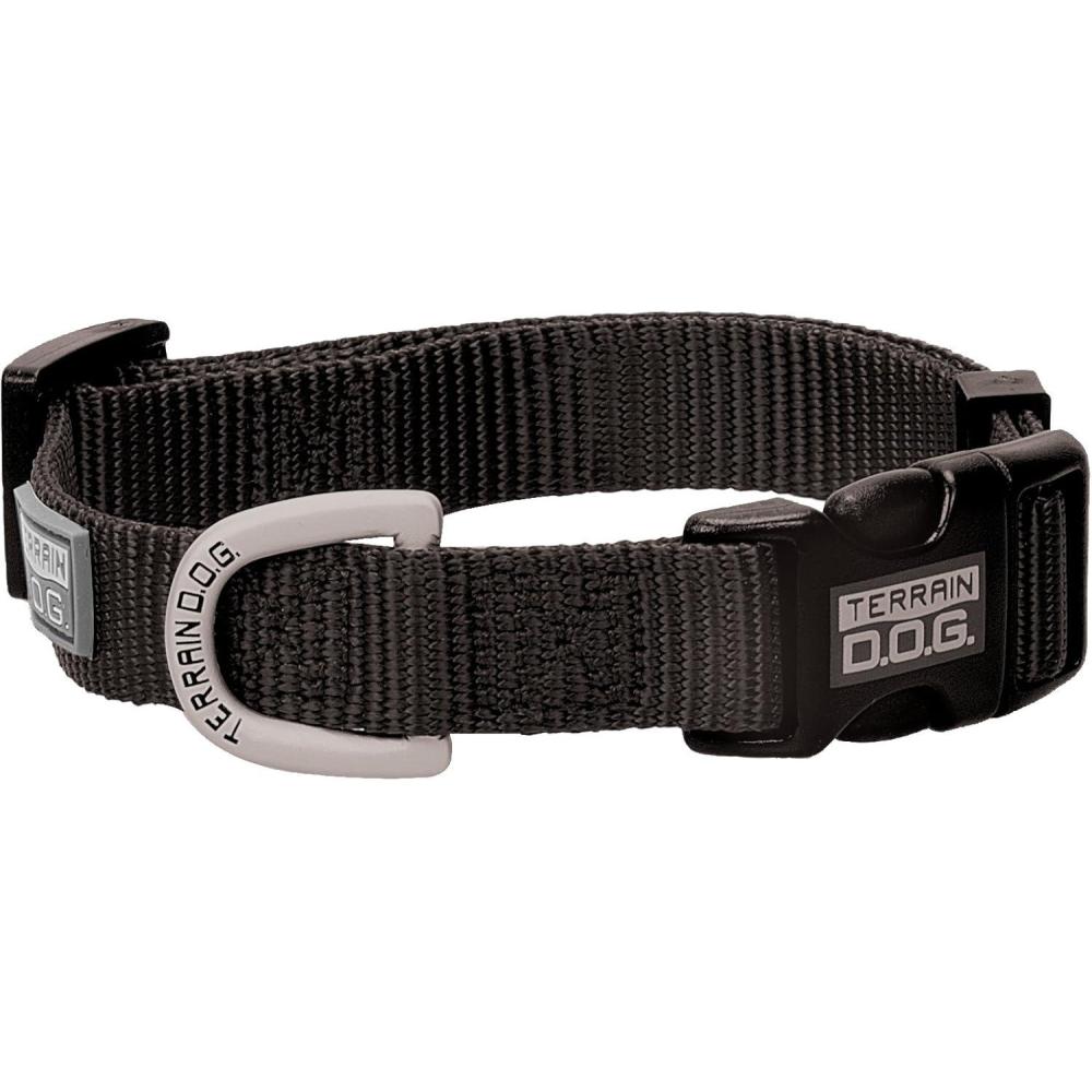 imageTerrain DOG Nylon Adjustable SnapNGo Dog Collar 34quot x 13quot19quotMediumBlack