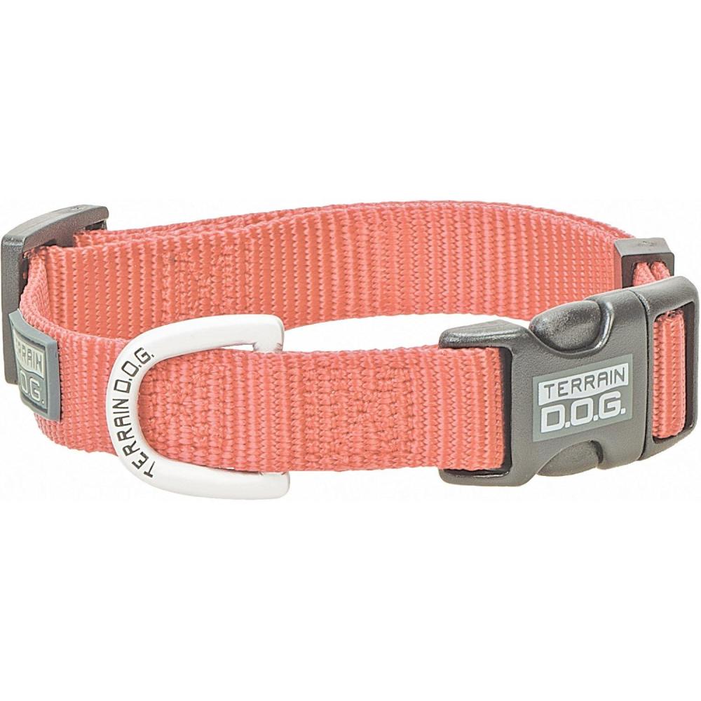 imageTerrain DOG Nylon Adjustable SnapNGo Dog Collar 34quot x 13quot19quotMediumCoral