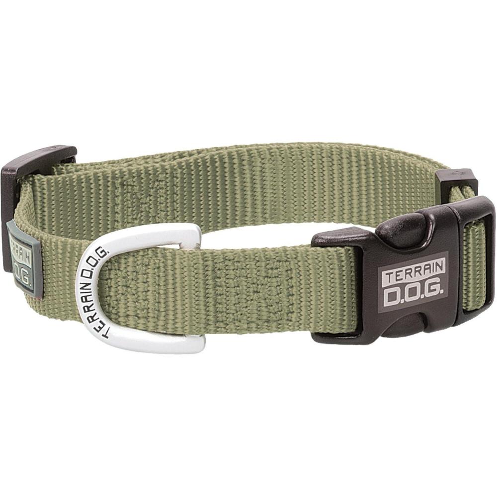 imageTerrain DOG Nylon Adjustable SnapNGo Dog Collar 34quot x 13quot19quotMediumOlive