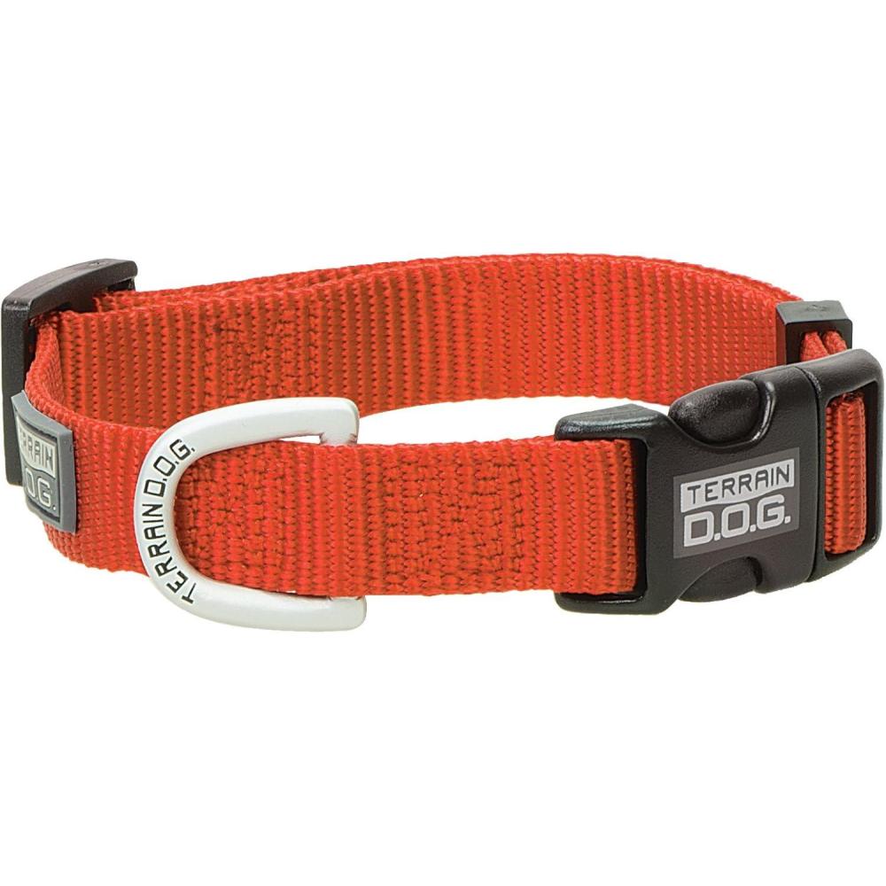 imageTerrain DOG Nylon Adjustable SnapNGo Dog Collar 34quot x 13quot19quotMediumOrange