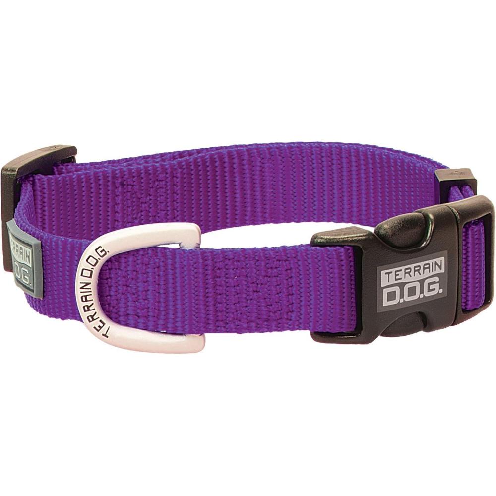 imageTerrain DOG Nylon Adjustable SnapNGo Dog Collar 34quot x 13quot19quotMediumPurple