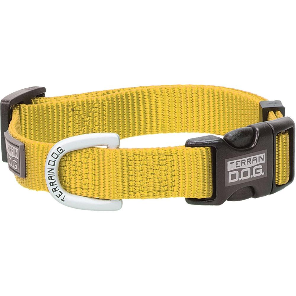 imageTerrain DOG Nylon Adjustable SnapNGo Dog Collar 34quot x 13quot19quotMediumYellow