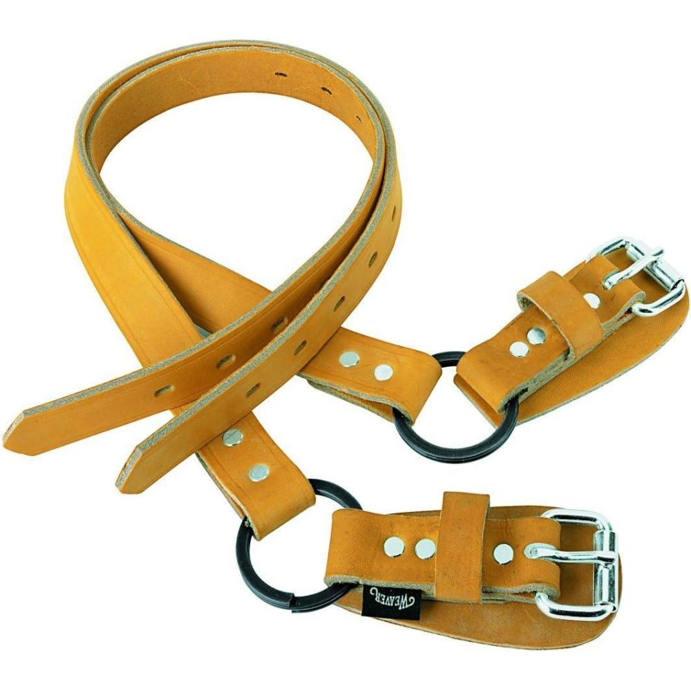 imageWeaver Arborist Split Ring Lower Climber Straps BrownTan 26quot