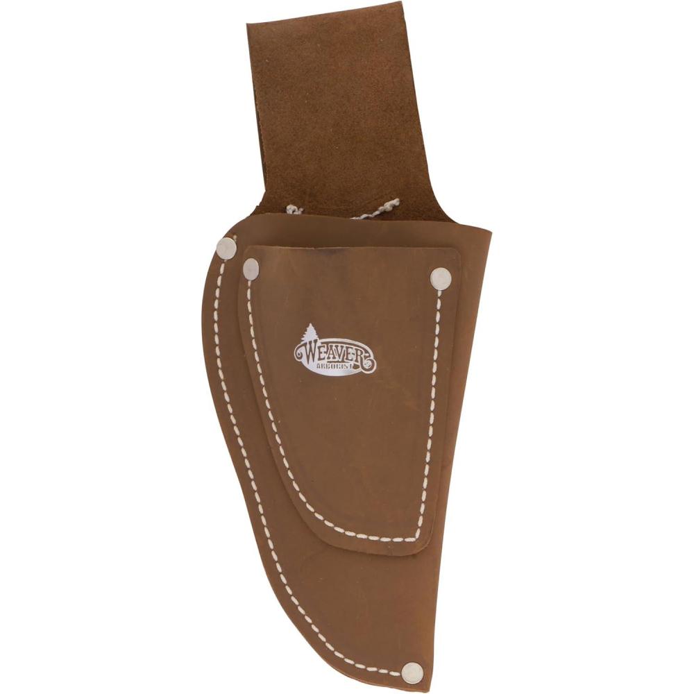 imageWeaver Leather Arborist Pistol Type Pruner Pouch with Knife Pouch Brown