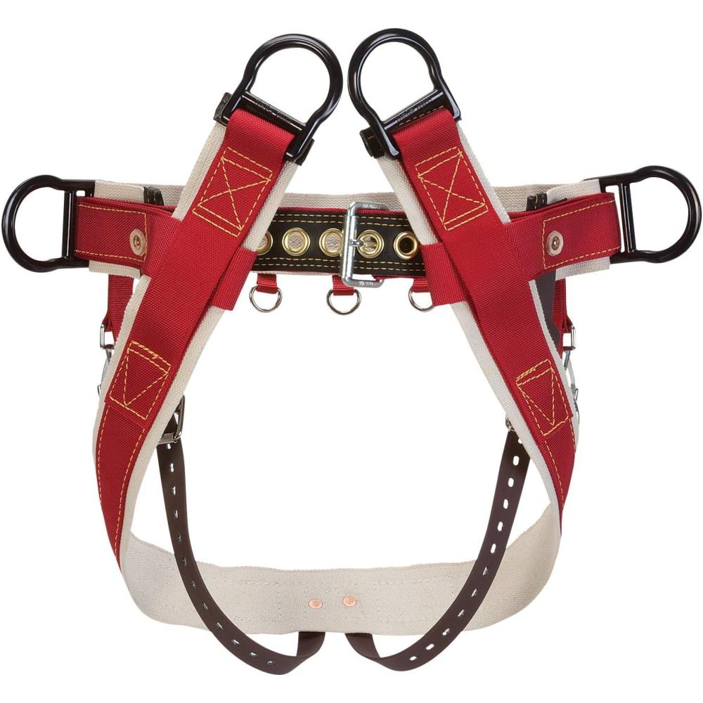 imageWeaver Leather WLC 130 Saddle with Heavy Duty Coated Webbing Leg StrapsRedWhite