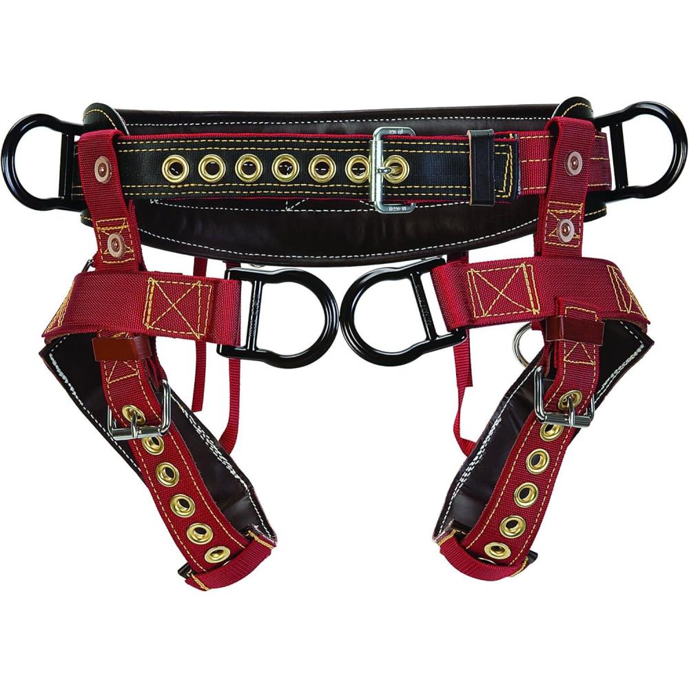 imageWeaver Leather WLC 500 Saddle with Padded Nylon Leg StrapsBrownRed