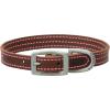Terrain D.O.G. Bridle Leather Dog Collar(Pink Stitching)