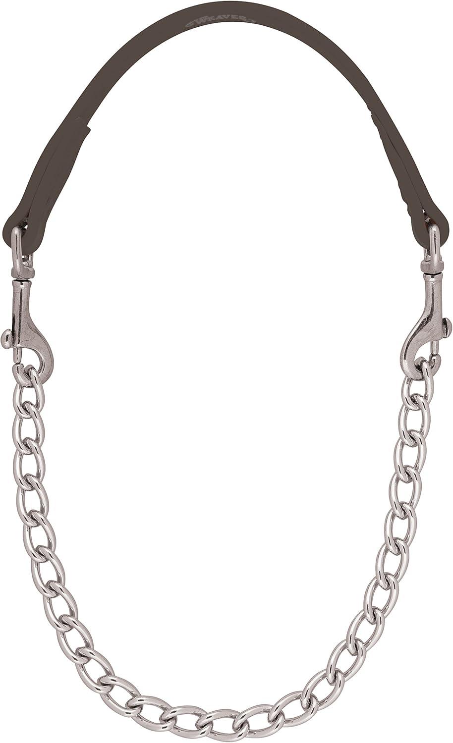 imageWeaver Leather Brahma Webb Goat Collar Nickel Plated ChainBrown