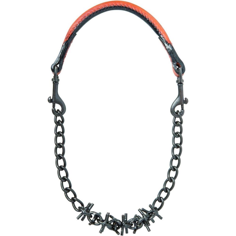 imageWeaver Leather Oil Rubbed Pronged Chain Goat Collar 22quot24