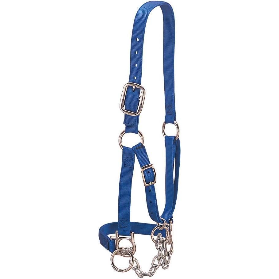 imageWeaver Livestock HeavyDuty Restraint Nylon Cattle Halter Adjustable Modern Style Cow Calf Halter Livestock Handling Equipment for Showing BlackBlue