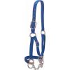 Weaver Livestock Heavy-Duty Restraint Nylon Cattle Halter, Adjustable, Modern Style Cow Calf Halter, Livestock Handling Equipment for Showing, Black(Blue)