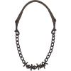 Weaver Leather Brahma Webb Goat Collar, Nickel Plated Chain(Brown)