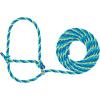 Weaver Livestock Poly Rope Breaking Cattle Halter, Adjustable Cow Calf Halter, Livestock Handling Equipment, Blue/Hurricane Blue/Lime Zest