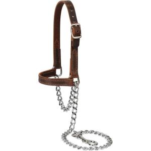 Weaver Leather Livestock Water Buffalo Leather Goat Halter, Large, Assorted Colors (80100-60-64)