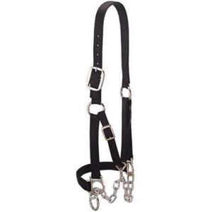 Weaver Livestock Heavy-Duty Restraint Nylon Cattle Halter, Adjustable, Modern Style Cow Calf Halter, Livestock Handling Equipment for Showing, Black(Black)