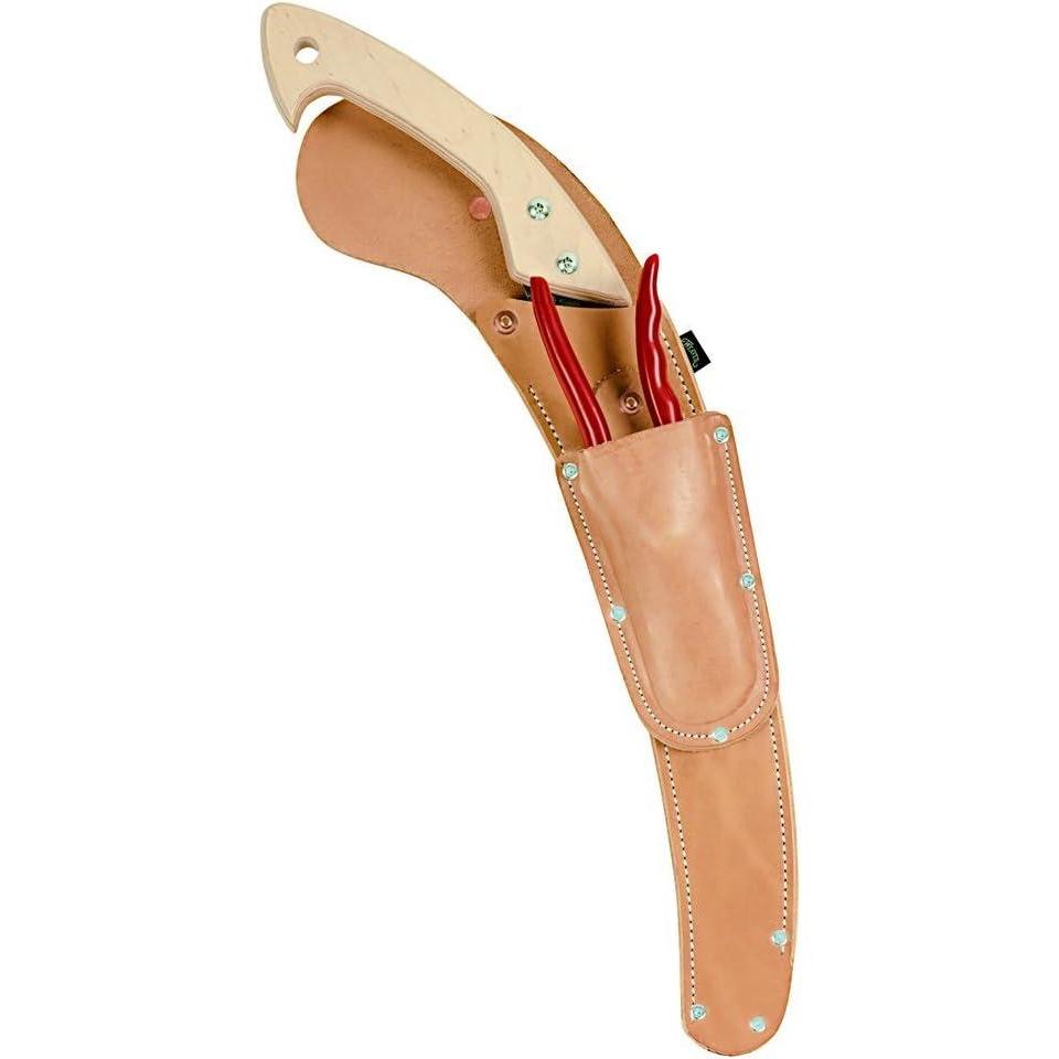 imageWeaver Leather Curved Back Curved Saw Scabbard with Pruner PouchTan