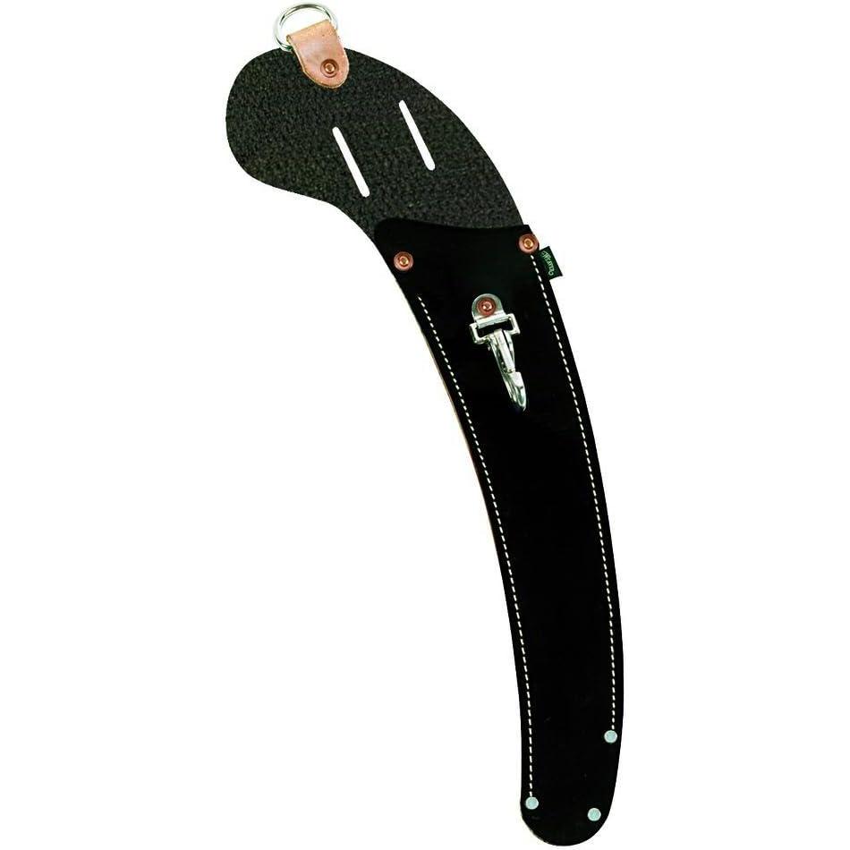 imageWeaver Leather Curved Back Curved Saw Scabbard with Snaps and Belt SlotsBlack