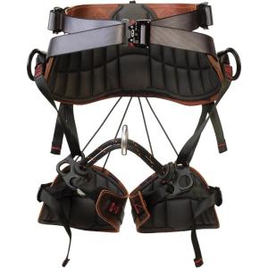 Denali Saddle Harness, Adjustable Water Buffalo Leather Arborist Harness with AirFlex Foam, Professional Tree Climbing Gear, One Size