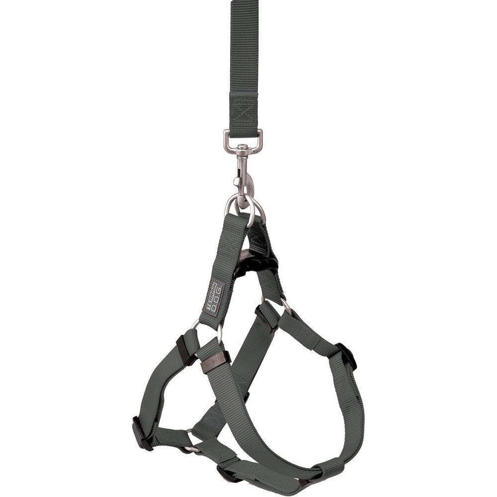 image:imageTerrain DOG Nylon Dog Harness Medium 1625 inch Girth Size Blue HeavenDark Gray
