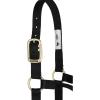 Weaver Equine Nylon Horse Halter, Triple-Ply Cheek Design, Original Non Adjustable Halters for Horses, Equine Tack,Average Size, Black(Black)
