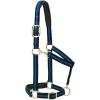 Weaver Equine Nylon Horse Halter, Triple-Ply Cheek Design, Original Non Adjustable Halters for Horses, Equine Tack,Average Size, Black(Blue/Black)