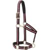 Weaver Equine Nylon Horse Halter, Triple-Ply Cheek Design, Original Non Adjustable Halters for Horses, Equine Tack,Average Size, Black(Blue/Black)