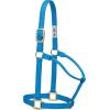 Weaver Equine Nylon Horse Halter, Triple-Ply Cheek Design, Original Non Adjustable Halters for Horses, Equine Tack,Average Size, Black(Hurricane Blue)