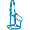 Weaver Equine Nylon Horse Halter, Triple-Ply Cheek Design, Original Non Adjustable Halters for Horses, Equine Tack,Average Size, Black(Hurricane Blue)