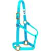 Weaver Equine Nylon Horse Halter, Triple-Ply Cheek Design, Original Non Adjustable Halters for Horses, Equine Tack,Average Size, Black(Hurricane Blue)