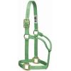 Weaver Equine Nylon Horse Halter, Triple-Ply Cheek Design, Original Non Adjustable Halters for Horses, Equine Tack,Average Size, Black(Pistachio Green)
