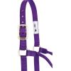 Weaver Equine Nylon Horse Halter, Triple-Ply Cheek Design, Original Non Adjustable Halters for Horses, Equine Tack,Average Size, Black(Purple)