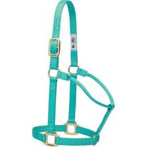 Weaver Equine Nylon Horse Halter, Triple-Ply Cheek Design, Original Non Adjustable Halters for Horses, Equine Tack,Average Size, Black(Mint)