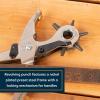 Weaver Leather Supply German Made Revolving Leather Hole Punch Tool, Adjustable Rust-Resistant Punch Pliers, Hole Maker for Belts, Gaskets, and More