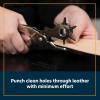 Weaver Leather Supply German Made Revolving Leather Hole Punch Tool, Adjustable Rust-Resistant Punch Pliers, Hole Maker for Belts, Gaskets, and More
