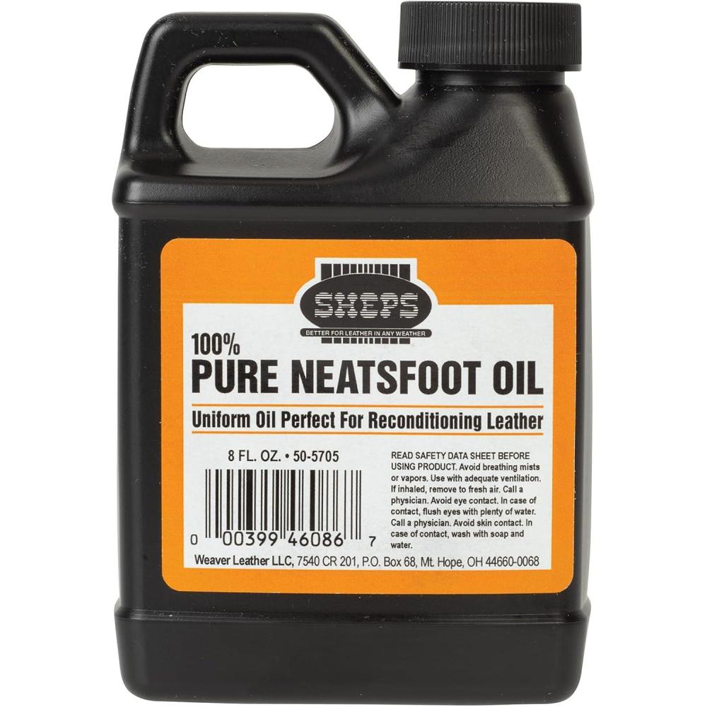 image:imageSheps Pure Neatsfoot Oil 8 oz Neutral Premium Leather Reconditioner amp Preserver Neatsfoot Oil for Leather Saddles Boots Belts Work Shoes amp MoreNeutral