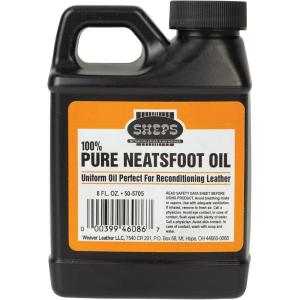 Sheps Pure Neatsfoot Oil, 8 oz, Neutral, Premium Leather Reconditioner & Preserver, Neatsfoot Oil for Leather Saddles, Boots, Belts, Work Shoes & More(Neutral)