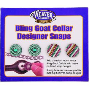 Weaver Leather Bling Goat Snaps, Pink/Orange/Turquoise